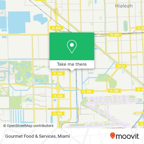 Mapa de Gourmet Food & Services, 7080 NW 50th St Miami, FL 33166