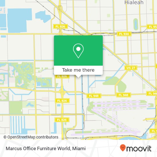Mapa de Marcus Office Furniture World, 4701 NW 72nd Ave Miami, FL 33166