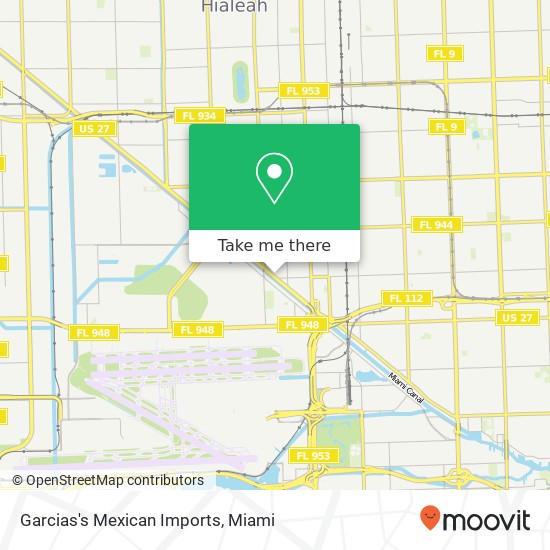 Mapa de Garcias's Mexican Imports, 491 E Okeechobee Rd Hialeah, FL 33010