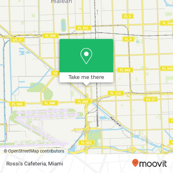 Mapa de Rossi's Cafeteria, 808 SE 8th St Hialeah, FL 33010