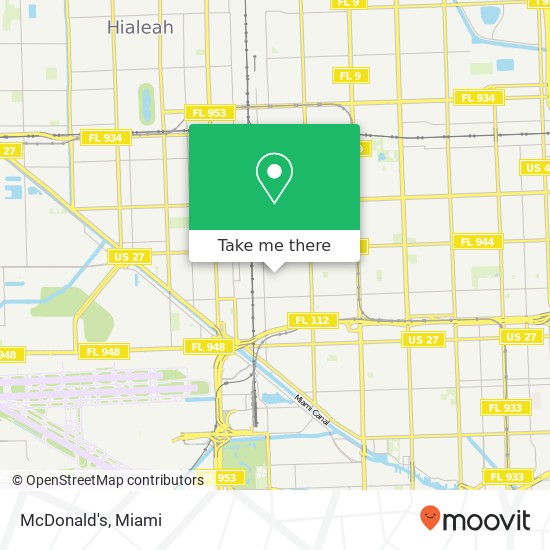 Mapa de McDonald's, 4994 NW 36th Ave Miami, FL 33142