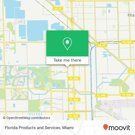 Mapa de Florida Products and Services, 5624 NW 79th Ave Doral, FL 33166