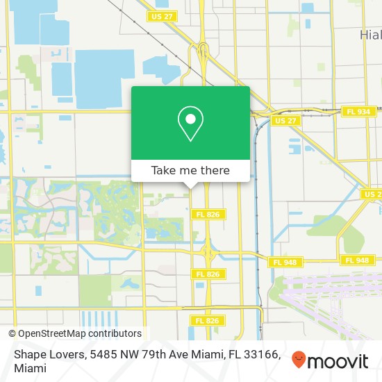 Shape Lovers, 5485 NW 79th Ave Miami, FL 33166 map