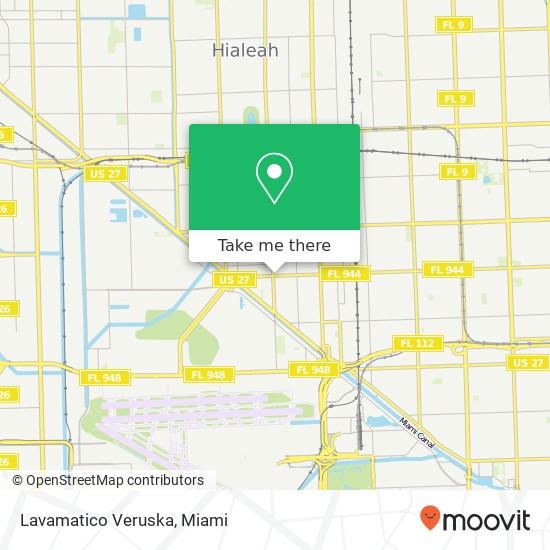 Mapa de Lavamatico Veruska, 407 Hialeah Dr Hialeah, FL 33010