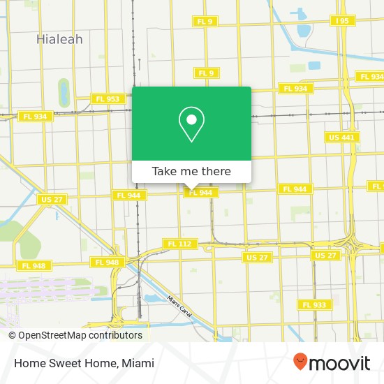 Mapa de Home Sweet Home, 3039 NW 54th St Miami, FL 33142