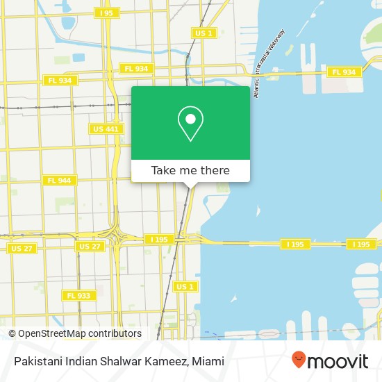 Mapa de Pakistani Indian Shalwar Kameez, 5050 Biscayne Blvd Miami, FL 33137