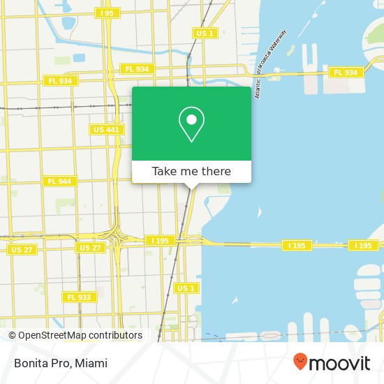 Mapa de Bonita Pro, 5050 Biscayne Blvd Miami, FL 33137