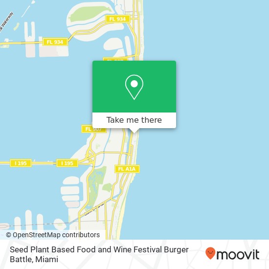 Mapa de Seed Plant Based Food and Wine Festival Burger Battle, 4525 Collins Ave Miami Beach, FL 33140