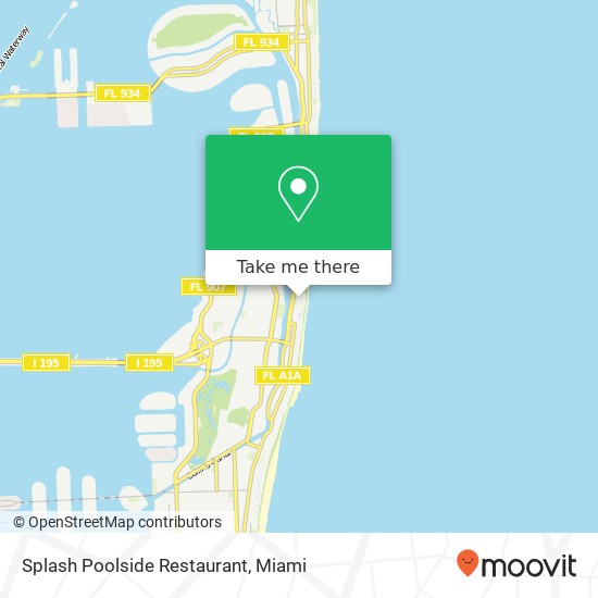 Mapa de Splash Poolside Restaurant, 4525 Collins Ave Miami Beach, FL 33140