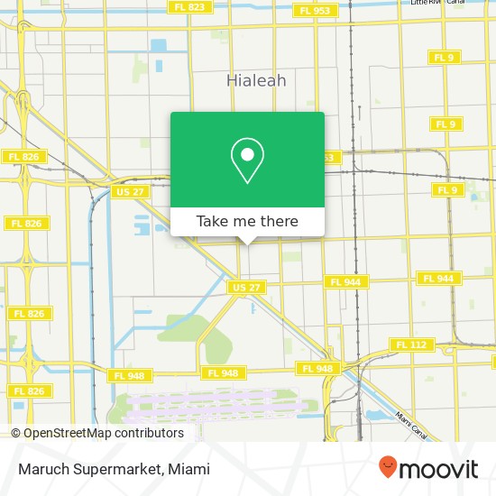 Mapa de Maruch Supermarket, 92 E 8th St Hialeah, FL 33010