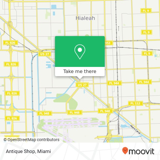 Mapa de Antique Shop, 331 Palm Ave Hialeah, FL 33010