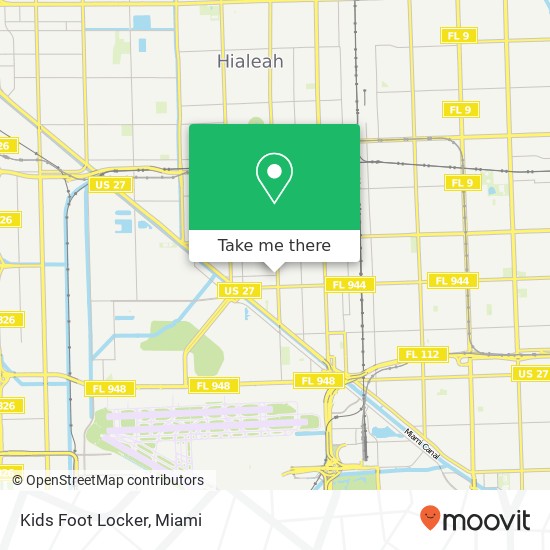 Mapa de Kids Foot Locker, 350 E 4th Ave Hialeah, FL 33010