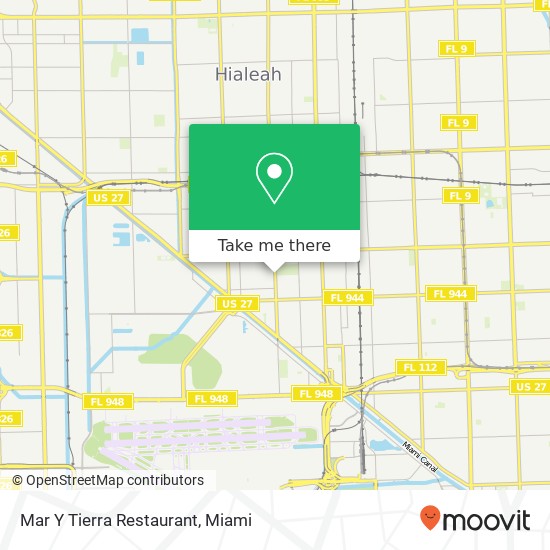 Mapa de Mar Y Tierra Restaurant, 530 E 4th Ave Hialeah, FL 33010