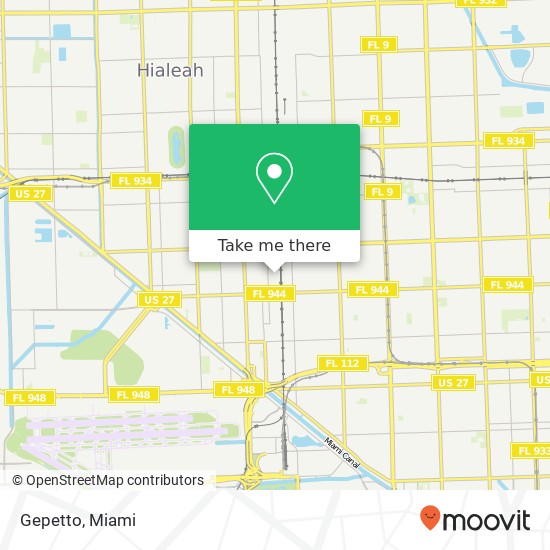 Mapa de Gepetto, 425 E 10th Ct Hialeah, FL 33010