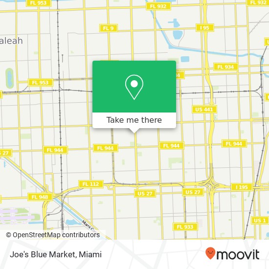 Mapa de Joe's Blue Market, 5830 NW 22nd Ave Miami, FL 33142