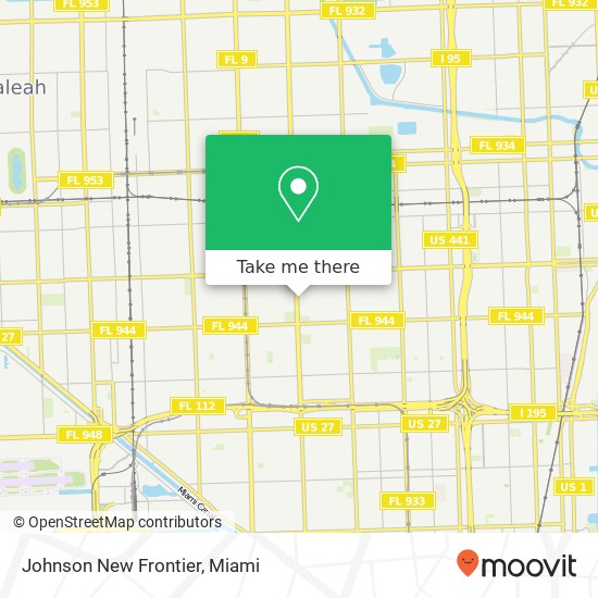 Mapa de Johnson New Frontier, 5757 NW 22nd Ave Miami, FL 33142