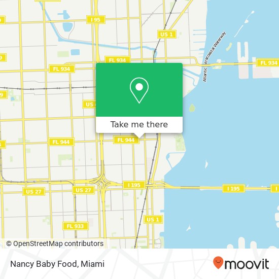 Mapa de Nancy Baby Food, 119 NE 54th St Miami, FL 33137