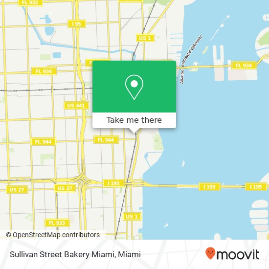 Mapa de Sullivan Street Bakery Miami, 5550 NE 4th Ave Miami, FL 33137