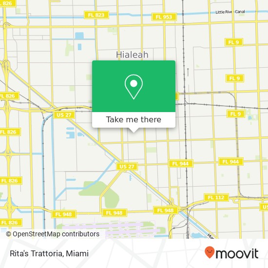 Rita's Trattoria, E 2nd Ave Hialeah, FL 33010 map