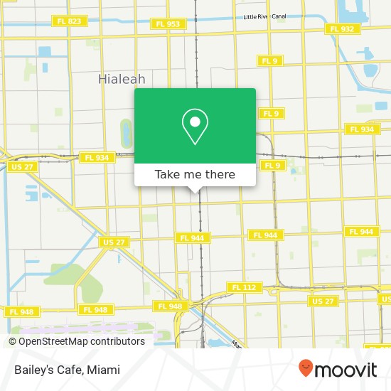 Bailey's Cafe, 901 E 10th Ave Hialeah, FL 33010 map