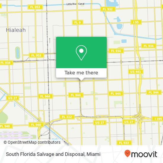 Mapa de South Florida Salvage and Disposal, 2640 NW 62nd St Miami, FL 33147