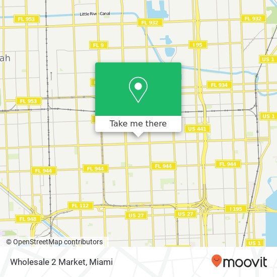 Mapa de Wholesale 2 Market, 1887 NW 63rd St Miami, FL 33147