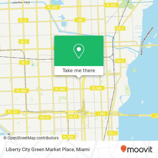 Mapa de Liberty City Green Market Place, 5988 NW 7th Ave Miami, FL 33127