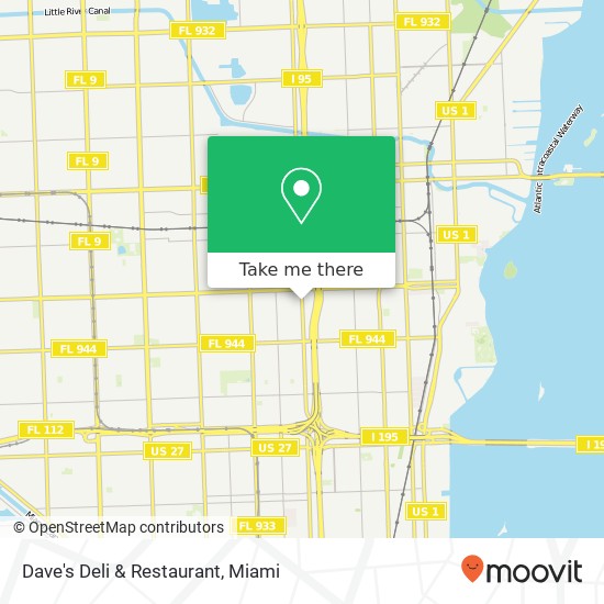 Mapa de Dave's Deli & Restaurant, 6005 NW 7th Ave Miami, FL 33127