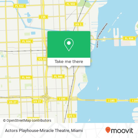 Mapa de Actors Playhouse-Miracle Theatre