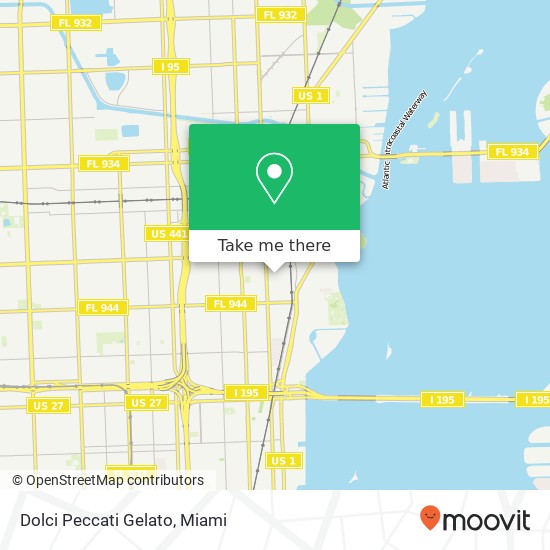 Mapa de Dolci Peccati Gelato, 274 NE 59th St Miami, FL 33137