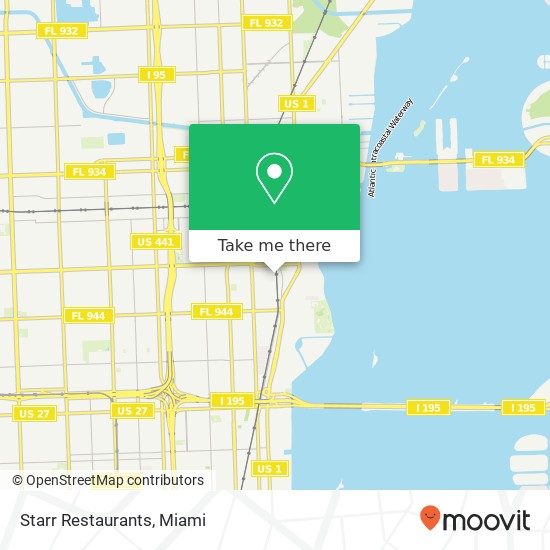 Mapa de Starr Restaurants, 5958 NE 4th Ave Miami, FL 33137