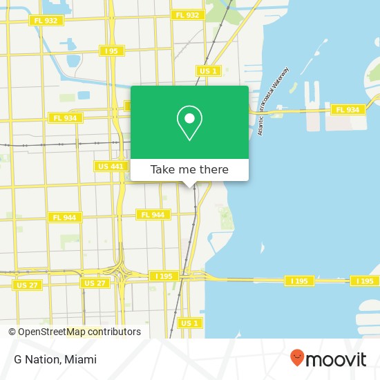 Mapa de G Nation, 355 NE 59th Ter Miami, FL 33137