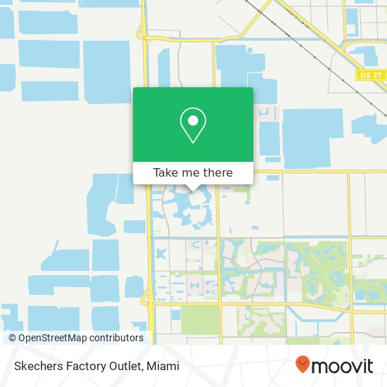 Mapa de Skechers Factory Outlet, NW 70th St Doral, FL 33178