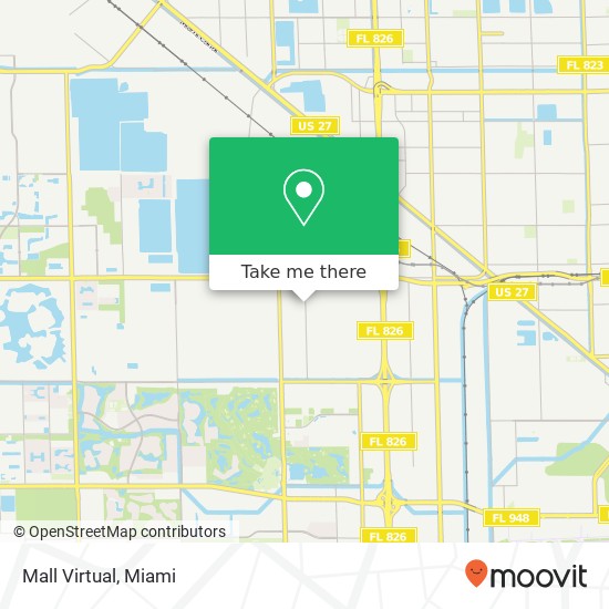 Mapa de Mall Virtual, 8406 NW 70th St Miami, FL 33166