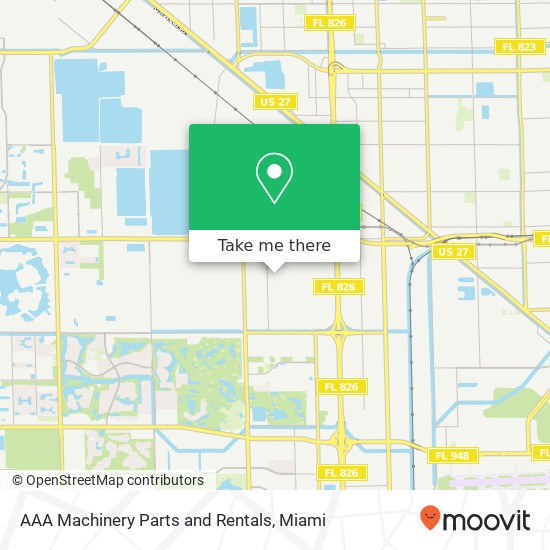 Mapa de AAA Machinery Parts and Rentals, 8320 NW 68th St Miami, FL 33166