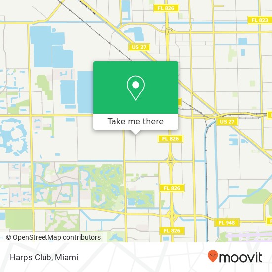 Mapa de Harps Club, 8399 NW 66th St Miami, FL 33166