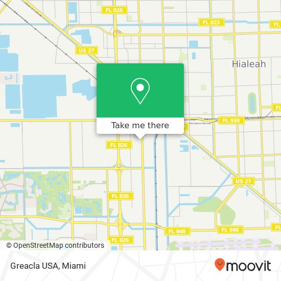 Mapa de Greacla USA, 6724 NW 72nd Ave Miami, FL 33166