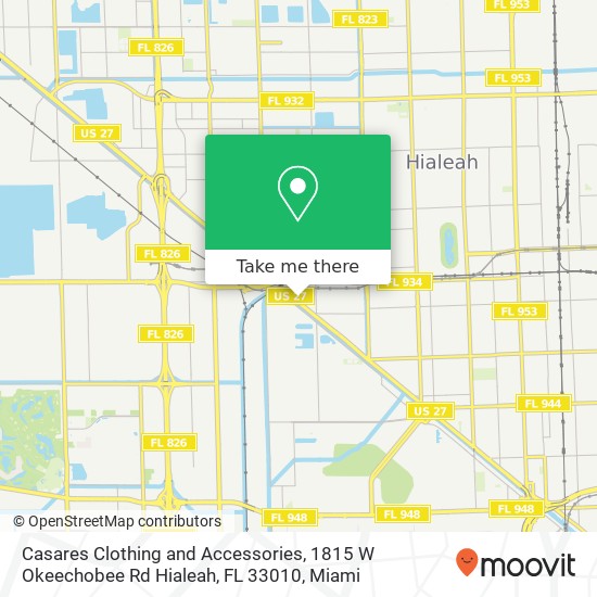 Casares Clothing and Accessories, 1815 W Okeechobee Rd Hialeah, FL 33010 map