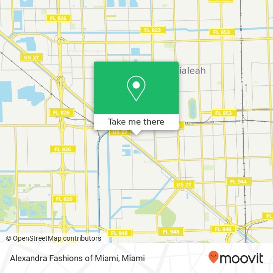 Mapa de Alexandra Fashions of Miami, 685 W 17th St Hialeah, FL 33010