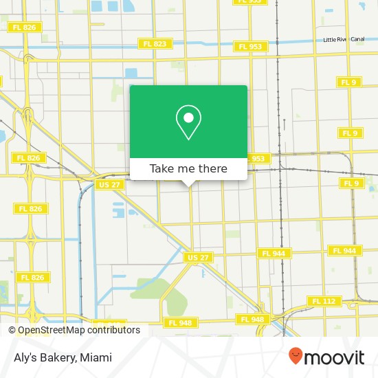 Mapa de Aly's Bakery, 1740 Palm Ave Hialeah, FL 33010