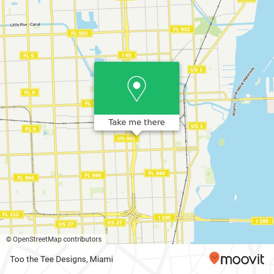 Mapa de Too the Tee Designs, 6730 NW 5th Ave Miami, FL 33150