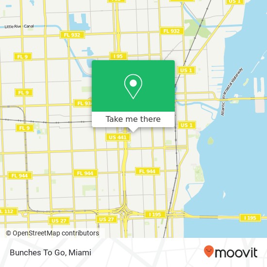 Mapa de Bunches To Go, 6835 NW 4th Ave Miami, FL 33150