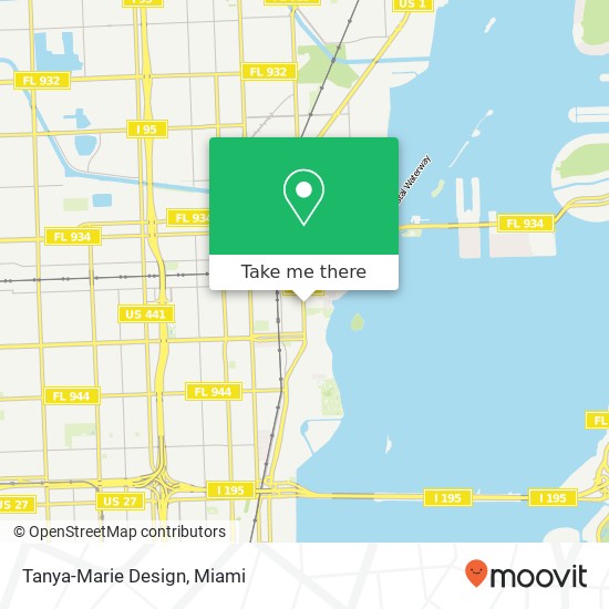 Mapa de Tanya-Marie Design, 6709 Biscayne Blvd Miami, FL 33138