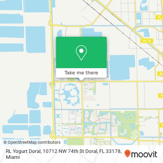 RL Yogurt Doral, 10712 NW 74th St Doral, FL 33178 map