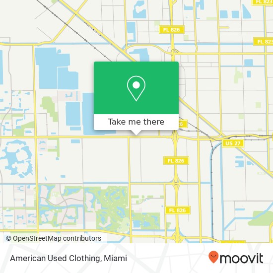 Mapa de American Used Clothing, 8467 NW 74th St Miami, FL 33166