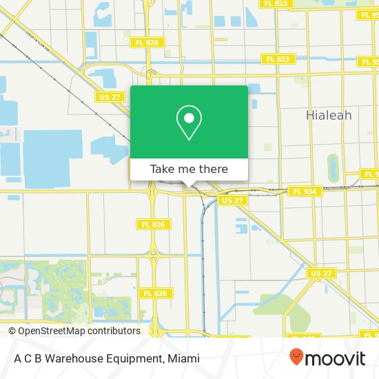 Mapa de A C B Warehouse Equipment, 7075 NW 74th St Medley, FL 33166