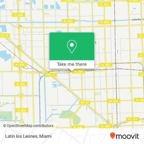 Mapa de Latin los Leones, 300 W 21st St Hialeah, FL 33010