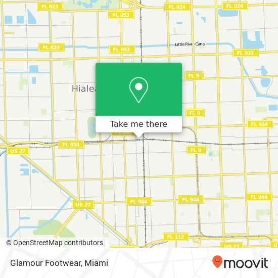 Mapa de Glamour Footwear, 2150 E 11th Ave Hialeah, FL 33013