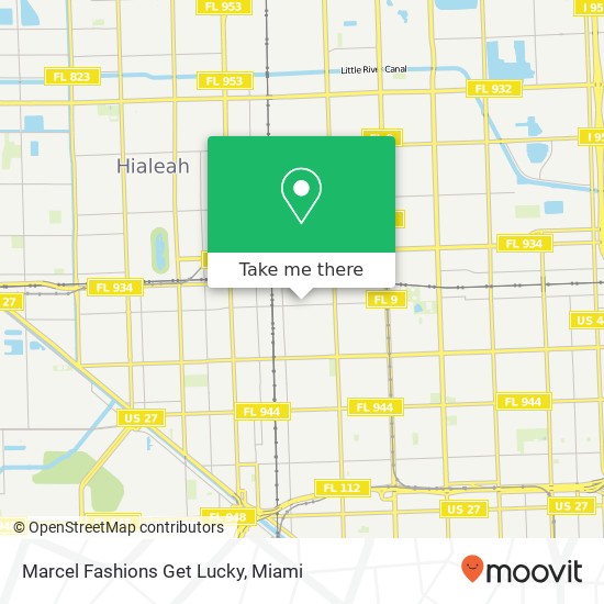 Mapa de Marcel Fashions Get Lucky, 3545 NW 71st St Miami, FL 33147