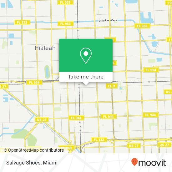 Mapa de Salvage Shoes, 7100 NW 36th Ave Miami, FL 33147